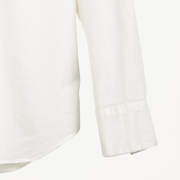 Brunello Cucinelli SS/17 Off-White Cotton Poplin Monili-Collar Shirt - Picture 6 of 13